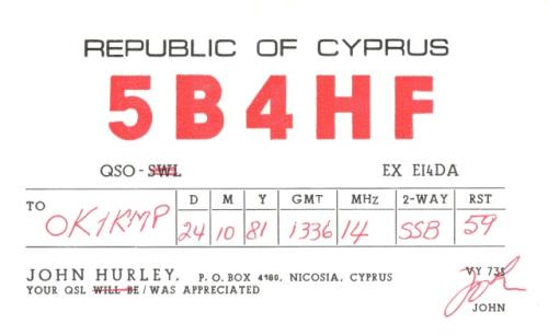 Země DXCC: Cyprus