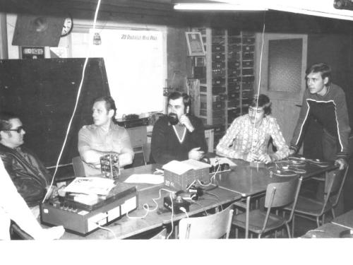 F. Dušek OK1WC, M. Jůza OKDMJ, J. Cuc OK1JJC, P. Knap OL5BJD, P. Nykl OL5BIW