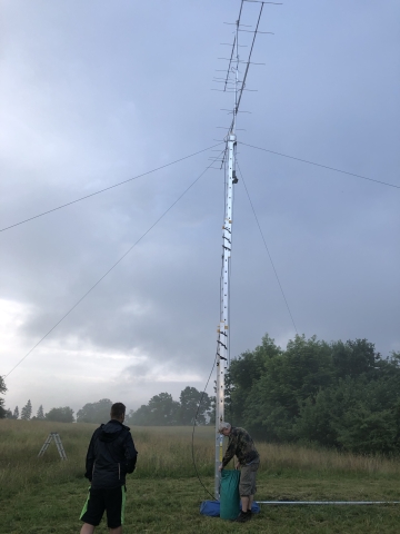 Žebříkostožár s kotvením a Martin OK1TKN