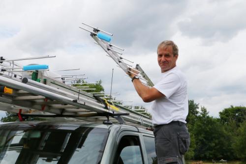 Začátek výstavby antén - Petr Knap OK1AKI