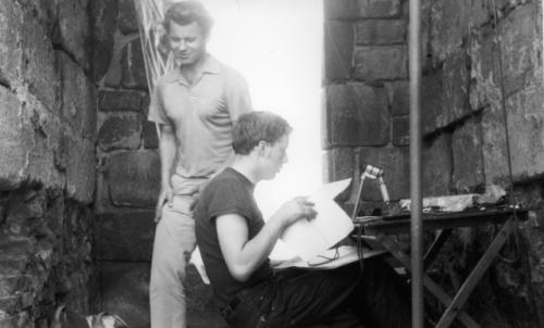 U zapůjčeného celotranzistorového zařízení s výkonem 100 mW André Matula a Honza Huryta