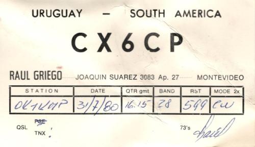 Země DXCC: Uruguay