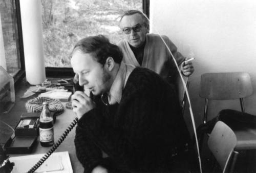 Kontrolní pracoviště - Honza Huryta OK1MNV a Ruda Weber OK1VHD