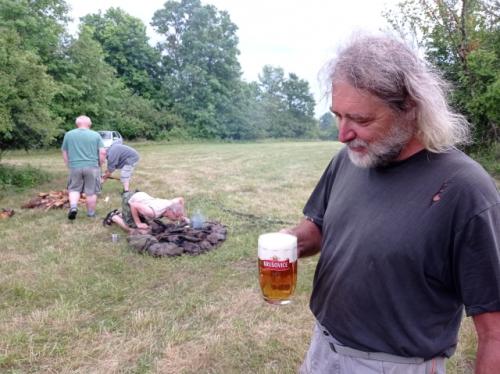 Já to rozfoukám. Jirka OK1UKY, Martin OK1TKN, Petr OK1AKI a Ota OK1XAV