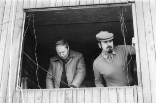 Pod dohledem. Kontrolní pracoviště - Honza Huryta OK1MNV a Honza Cuc OK1JJC