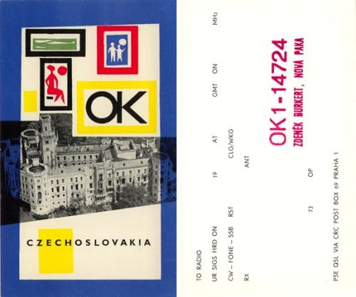 Posluchačský lístek Zdeňka Burkerta