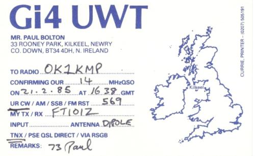 Země DXCC: Northern Ireland