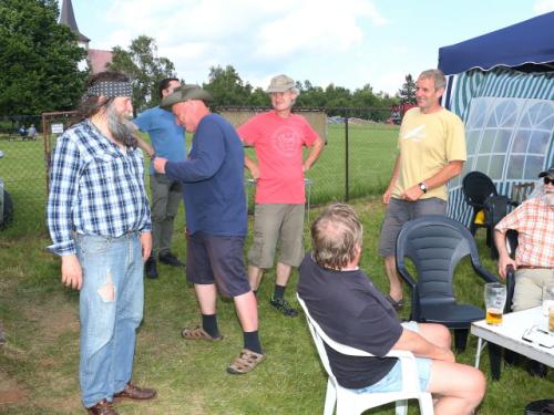 Bylo veselo, Béda OK1FXX, Vláďa OK1FUJ, Martin OK1TKN a Petr OK1AKI