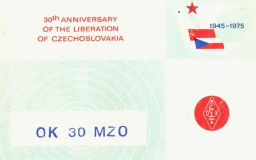 Jubilejní QSL lístek Jirky Podlipného