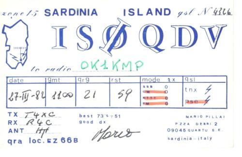 Země DXCC: Sardinia
