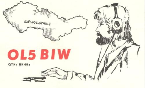 QSL Petra Nykla z doby, kdy měl mládežnickou koncesi OL