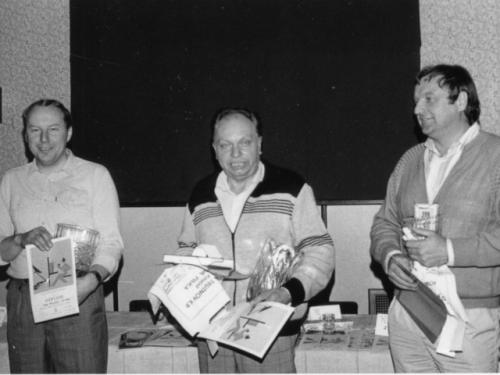 Vítězové Honza Huryta OK1MNV, Václav Vomočil OK1FV a Vladimír Havlík OK1MAW