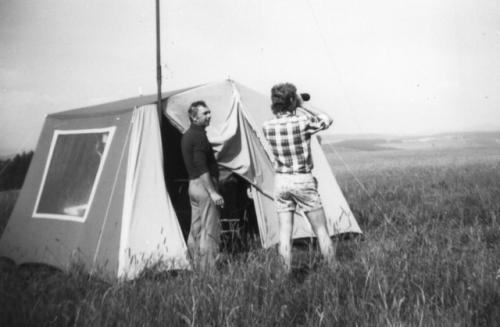 Pepa Nosek OK1AXN a Martin Kobrle kontrolovali rozhled