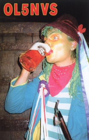 QSL lístek stanice OL5NVS z roku 1999