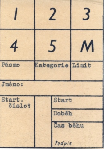 Detail vzoru startovního lístku