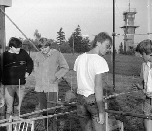 Petr Podobský OK1VYA, Pavel Podobský OK1MYA, Petr Čermák a Petr Knap OK1AKI