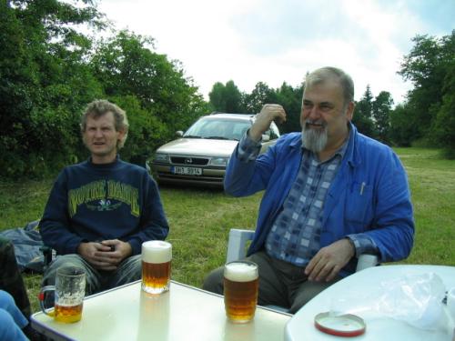 Před závodem Martin Kobrle OK1TKN a Honza Cuc OK1JC