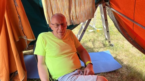 Honza OK1MNV ve chvilce oddechu mezi dalšími spojeními