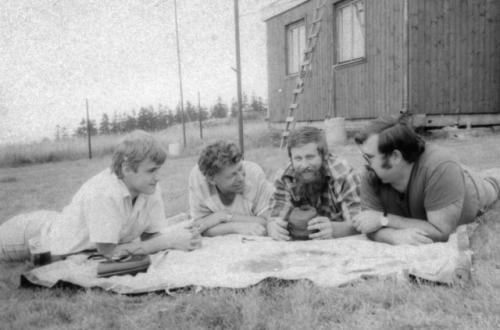 Petr Knap OK1AKI, Pepa Šnábl OK1MKZ, Béda Sigmund OK1FXX a Honza Cuc OK1JJC