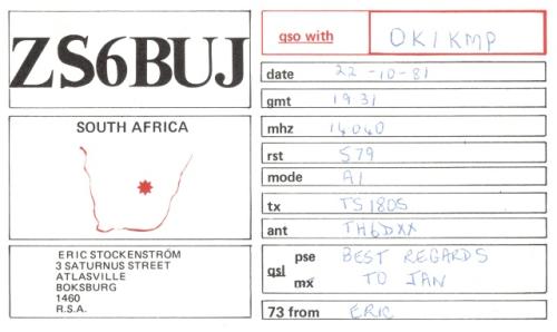 Země DXCC: South Africa