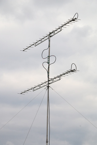 Pohled na anténní systém pro pásmo 70 cm