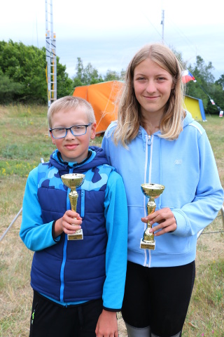 Část vítězného týmu z PDM 2018 - Ondra Pokorný a Maruška Knapová