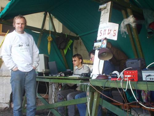 Míra Polák OK1MYM, Lukáš Kozlík OK1XEW a Aleš Stirand ex OK1VDZ